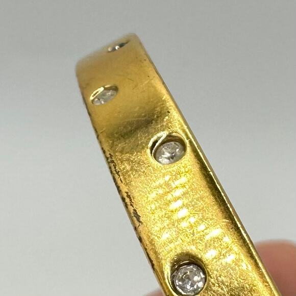 Swarovski Swan gold plated clear rhinestones crystals bangle bracelet - Picture 6 of 9